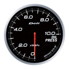Defi White Defi Advance BF Oil Pressure Gauge 60mm 10Bar