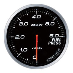 Defi White Defi Advance BF Fuel Pressure Gauge 60mm 6Bar