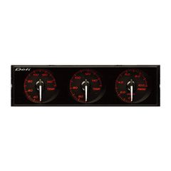 Defi Din Gauges Right Angle, Black Dial, Red Illumination, White Pointer