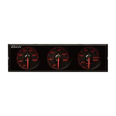 Defi Din Gauges Right Angle, Black Dial, Red Illumination, Red Pointer