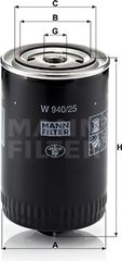 MANN-FILTER Φίλτρο Λαδιού - W 940/25