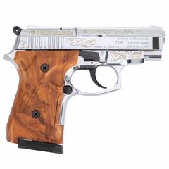 ZORAKI 914 NIKEL ENGRAVED 9mm Πιστόλι αντίγραφο starter pistol-ισχυρού κρότου Σηματοδοσίας Αυτοάμυνας-thumb-2