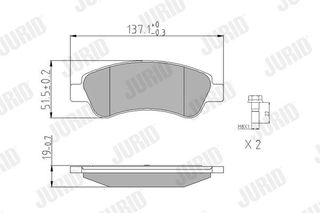 ΤΑΚΑΚΙΑ CITROEN XSARA - PEUGEOT 206 ΕΜΠΡΟΣ 266Χ22 - 573030J