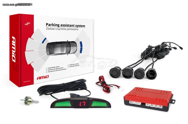αισθητηρες παρκαρισματος Parking assistant system LED COB 4 sensor black www.eautoshop.gr τοποθετηση 20ε