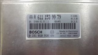 ΕΓΚEΦΑΛΟΣ ΜΗΧΑΝΗΣ MERCEDES SPRINTER 2.2 CDI Engine ECU  A6111539979  Bosch 0281010916-thumb-1