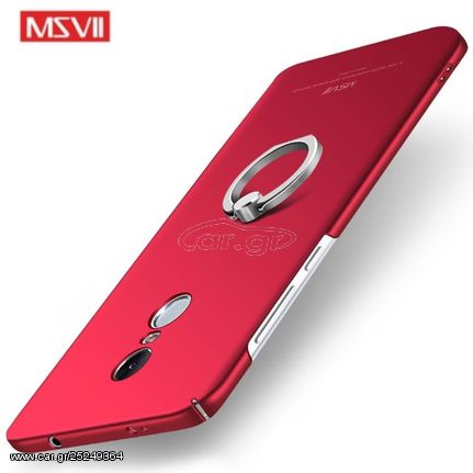 MSVII Ματ Backcover Θήκη (Xiaomi Redmi Note 4X) (Snapdragon) (Red-Ring)