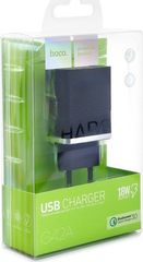 Φορτιστής Ταξιδίου Hoco C42A Vast Power Single USB QC3 18W - Μαύρος