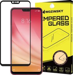 Wozinsky Tempered Glass Full Glue Super Tough  Full Coveraged with Frame Case Friendly for Xiaomi Mi 8 Lite black