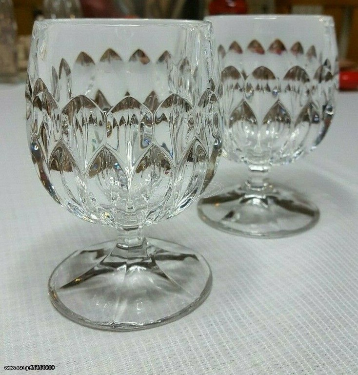ΔΥΟ ΚΡΥΣΤΑΛΛΙΝΑ ΠΟΤΗΡIΑ COGNAC 80'