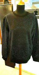GUYLOOK UNISEX Avant Garde Sweatshirt με Μαυρα Στρας  LARGE