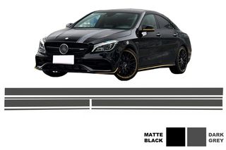 ΑΥΤΟΚΟΛΛΗΤΑ ΟΡΟΦΗΣ AMG LOOK ΓΙΑ MERCEDES-BENZ A-CLASS (W176) (ΓΚΡΙ ΣΚΟΥΡΟ)