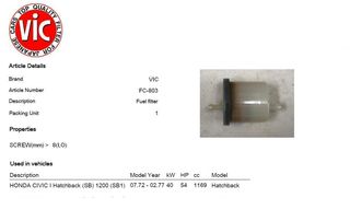 ΦΙΛΤΡΟ ΚΑΥΣΙΜΟΥ HONDA CIVIC I (VIC)-thumb-1