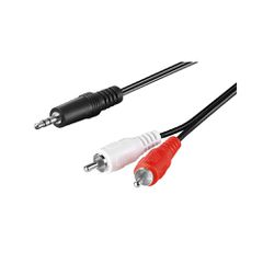 Καλώδιο 3.5mm GOOBAY σε 2x RCA 51701, CU, 0.5m, μαύρο
