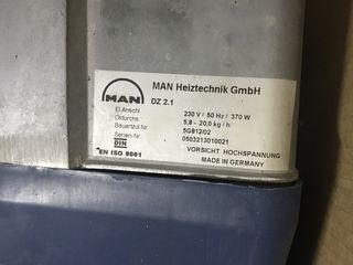Καυστήρας MAN MHG DZ-2.1 Καυστήρας Πετρελαίου 94.600-111.800 kcal/h