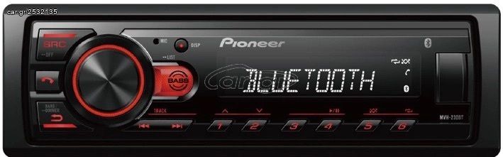 RADIOUSB MP3 Pioneer MVH-230BT ΚΟΚΚΙΝΟΣ ΦΩΤΙΣΜΟΣ 2 ΕΤΗ ΕΓΓΥΗΣΗ ΕΠΙΣΗΜΗΣ ΑΝΤΙΠΡΟΣΩΠΕΙΑΣ....Sound☆Street....