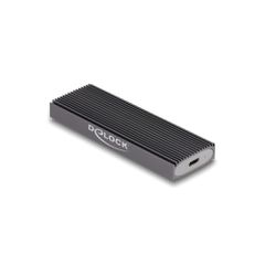 DELOCK θήκη για M.2 NVMe PCIe/SATA SSD 42019, tool free, 10Gbps, μαύρη