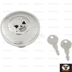 ΤΑΠΑ ΤΕΠΟΖΙΤΟΥ GAS CAP SCREW-IN LOCKING SKULL VENTED CHROME
