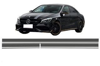 ΑΥΤΟΚΟΛΛΗΤΑ ΟΡΟΦΗΣ AMG LOOK ΓΙΑ MERCEDES-BENZ C-CLASS (W205) (ΓΚΡΙ ΣΚΟΥΡΟ)