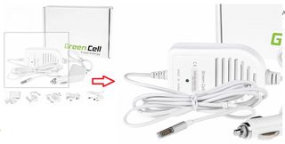 Green Cell ® ΤΡΟΦΟΔΟΤΙΚΌ AYTOKINHTOY ΓΙΑ Apple MacBook, Macbook Pro 13" Magsafe 60W (CAD26)