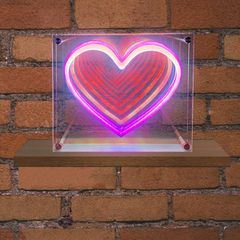 LED φωτιστικό διακοσμητικό NEON STRIPS HEART με USB καλώδιο 1mt 5V 300x50x200mm {enjoysimplicity}™