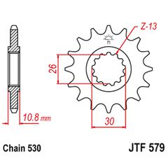 Γραναζι εμπρος 579.17 / FE E6579.17 / 579 17 18NC 17Δ PBR - (10100-487)