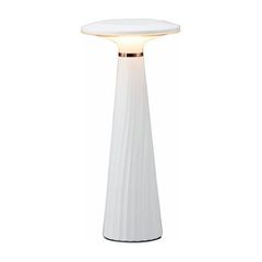 LED πορτατίφ PC επαναφορτιζόμενο USB Type-C 2.5W 230/5VDC 3000K με θερμό φως 180Lm μανιτάρι σε λευκό χρώμα IP54