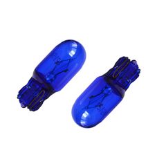 ΣΕΤ 2 ΛΑΜΠΕΣ ΥΑΛΟΥ T10 ΜΠΛΕ 12V 5W