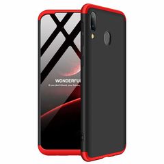 GKK 360 Protection Case Front and Back Case Full Body Cover Samsung Galaxy M20 red black