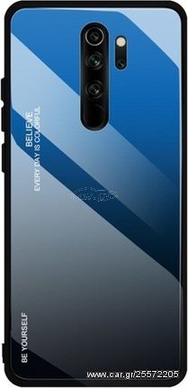 Θήκη Gradient Glass Durable Cover with Tempered Glass Back Xiaomi Redmi Note 8 Pro green purple