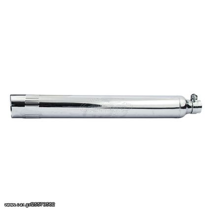 ΤΕΛΙΚΟ ΕΞΑΤΜΙΣΗΣ 70-84 OEM style Electra ribbed muffler, 28". Chrome