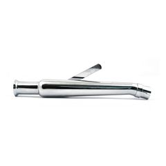 ΤΕΛΙΚΟ ΕΞΑΤΜΙΣΗΣ Universal Trumpet muffler, upswept left. 20.5" long. Chrome