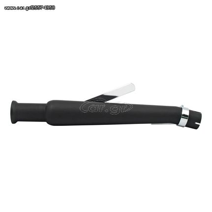 ΤΕΛΙΚΟ ΕΞΑΤΜΙΣΗΣ Universal Trumpet muffler, upswept left. 20.5" long. Black