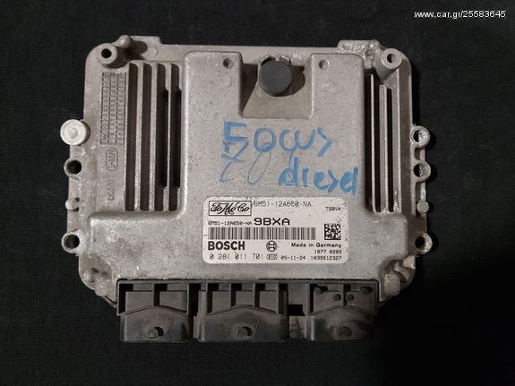 6M51-12A650-NA  9BXA  BOSCH 0 281 011 701  Ford Focus C-MAx 1,6 tdci 2004-2007 Εγκέφαλος Μηχανής