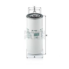 ΜΑΝΝ  WK 962/4  FUEL  NEOPLAN BOVA DAF OPEL TOYOTA VW FORD FIAT ΥΨΟΣ 210mm,ΕΞΩΤΕΡΙΚΗ ΔΙΑΜΕΤΡΟΣ 93mm,ΕΣΩΤΕΡΙΚΗ ΔΙΑΜΕΤΡΟΣ 2 71mm,ΕΣΩΤΕΡΙΚΗ ΔΙΑΜΕΤΡΟΣ 1  62mm