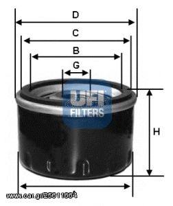 ΦΙΛΤΡΟ ΛΑΔΙΟΥ CITROEN HY/PEUGEOT 204-304-305-J5-J7-J9/UAZ 31512 (UFI)
