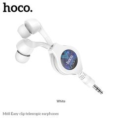 HOCO eaphones Easy clip telescopic M68 white