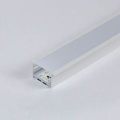 Γραμμικό φωτιστικό χωνευτό 1m με πλακέτα 40W ψυχρό φως 6500Κ 24V σε μαύρο χρώμα από αλουμίνιο 50x30mm