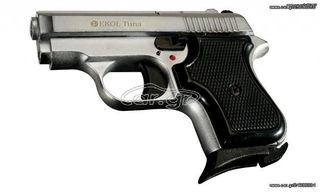 EKOL TUNA MATTE CHROME 8mm Πιστόλι αντίγραφο starter pistol-ισχυρού κρότου Σηματοδοσίας