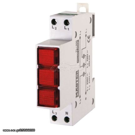 Ενδεικτική λυχνία ράγας LED τριπλή Κόκκινη TL-R300 MASTER ELECTRIC