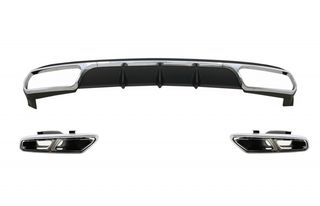 ΠΙΣΩ Diffuser ΓΙΑ Mercedes E-Class W212 Facelift (2013-2016) E65 Design only Standard Bumper 
