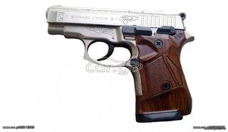 ZORAKI 914 SATIN ENGRAVED 9mm Πιστόλι αντίγραφο starter pistol-ισχυρού κρότου Σηματοδοσίας