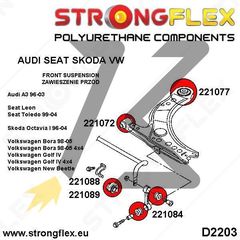 SEAT LEON  ΣΥΝΕΜΠΛΟΚ ΠΟΛΥΟΥΡΕΘΑΝΗΣ 226018A: FRONT SUSPENSION BUSH KIT SPORT KB STORE-thumb-4