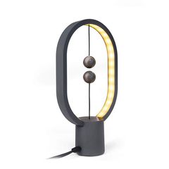 Allocacoc  Allocacoc Heng Balance Mini Plastic Lamp Ellipse Type-C, Ύψος 24,5 cm Φωτιστικό με Διακόπτη από Μαγνήτες - Dark Grey - (200-105-004)