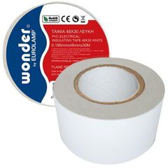 Ταινία μονωτική 48x20mm σε λευκό χρώμα PVC αυτοσβενόμενη