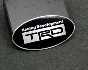 Μεταλλικό Σήμα Έμβλημα TRD Toyota Round Black αυτοκόλλητο για Toyota