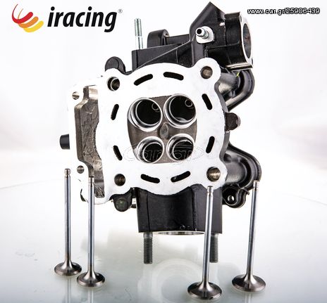 Βελτίωση Κεφαλής Cylinderhead Sym VF185cc Oversize Valves +1.00mm IN - EX Χρωμονικελίου Αντιμαγνητικές iRacing. 