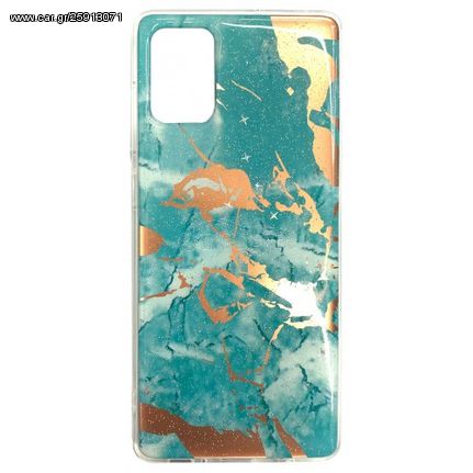 Θήκη TPU Marble Samsung Galaxy Note10 Lite N770 Mint/Gold