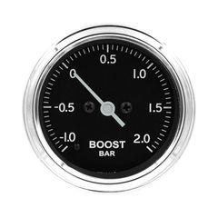 Stack Gauge, Boost, Pro Stepper Motor, 52Mm, Classic, -1 To +2 Bar, Incl. T-Fitting