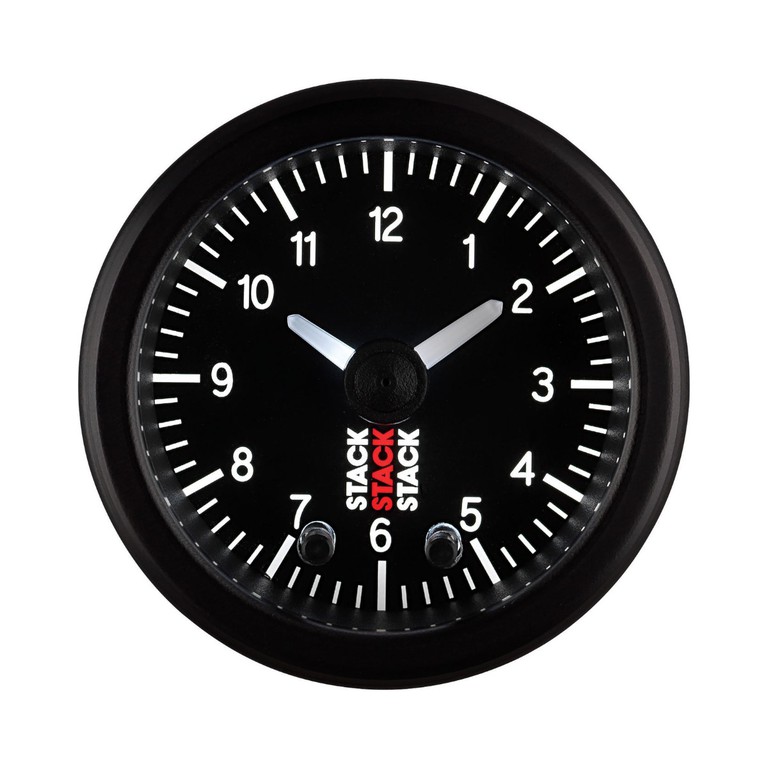 Stack Gauge, Analog Clock, Blk