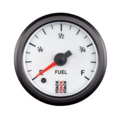 Stack Gauge, Fuel Level, Pro Stepper Motor, 52Mm, Wht, 0-280Ohm Programmable
